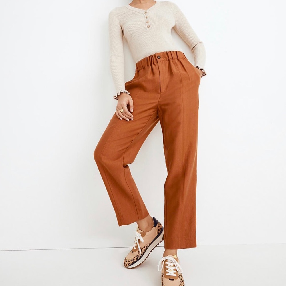 NWT Madewell Clay Tapered Crop Pants